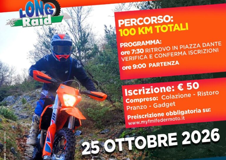 Castelraimondo, domenica torna la Motocavalcata: 100 km di enduro tra le colline