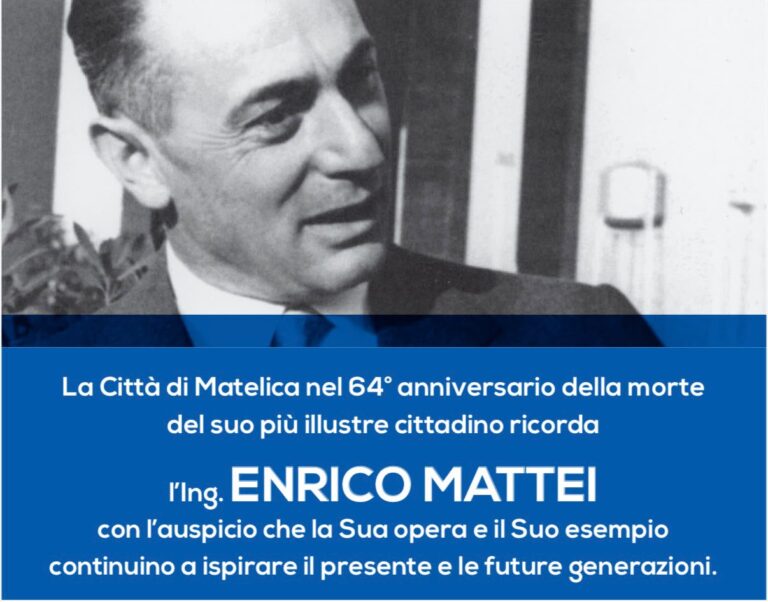 A 64 anni dalla morte, Matelica rinnova il ricordo di Enrico Mattei