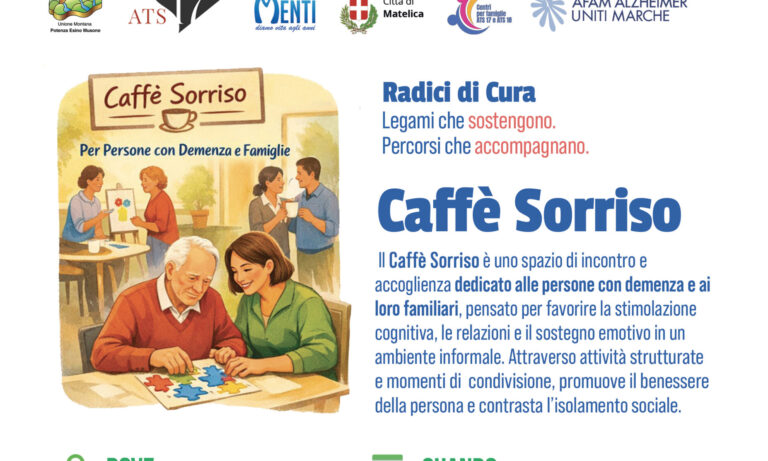 “Caffè Sorriso” a Matelica: incontri e attività per persone con Alzheimer e familiari